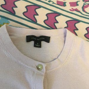 Ann Taylor Cardigan in pale pink orchid hue